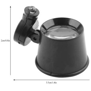 LED 10X Magnifier Eye Loupe Jewelry Magnifying Single Glass Watch Repair - Picture 1 of 11