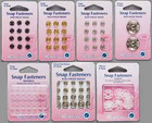 Snap Fasteners Poppers Press Studs Metal Plastic Small Medium Large Black Silver