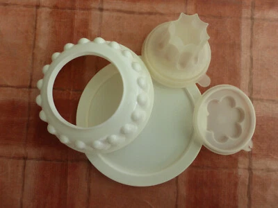 große Puddingform mit 2 Aufsätzen und Teller, Tupperware, Retro, kaum gebraucht - Bild 1 von 2