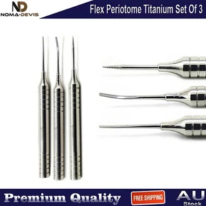 3 PCS Set Periotome Luxating Titanium Flex Dental Root Extraction Screw Tools CE - Picture 1 of 5