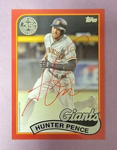 2024 Topps 89BA2-HP Hunter Pence 1989 Anniversary Red Ink Auto SSP /25 - Picture 1 of 2