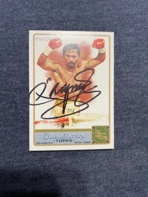 MANNY PACQUIAO Autographed Autograph Signed 2011 Allen and Ginter Rookie Card - Image 1 of 3