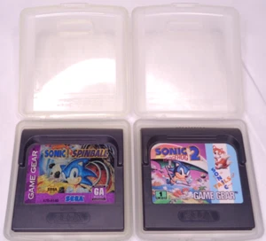 Lote de 2 videojuegos SEGA Game Gear Sonic Spinball & Sonic the Hedgehog solo carro - Imagen 1 de 5