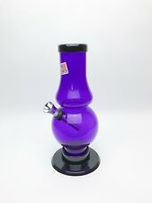 Acrylic 7" Inch Tall Purple Bubble And Cone Design HOOKAH WATER PIPE BONG