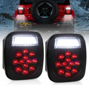 Lentes ahumadas LED luces traseras de freno de freno reverso para Jeep Wrangler YJ TJ CJ - Imagen 1 de 12