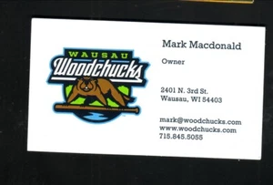 Wausau Woodchucks--Tarjeta de visita de béisbol menor--Wausau, Wisconsin--Northwoods - Imagen 1 de 1