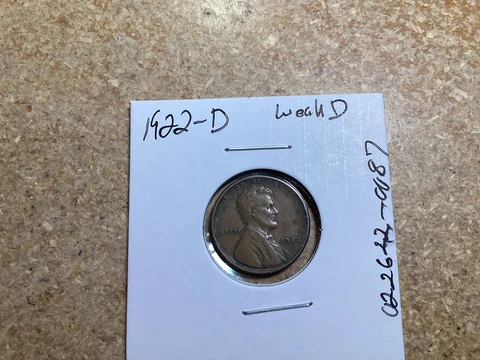1922 D Lincoln Cent "Weak D”-Fine Condition-022622-0087 Cover