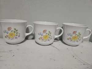 Set Of 3 Corelle By Corelle Spring Meadow Pattern Coffee Mugs Tea Cups Floral - Picture 1 of 8