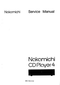 Service Manual-Anleitung für Nakamichi CD Player 4 - Bild 1 von 1