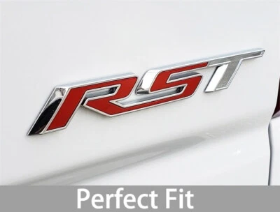 2019-2023 Chevrolet  Silverado RST Chrome and Red Tailgate Emblem Badge OEM GM - Image 1 of 4