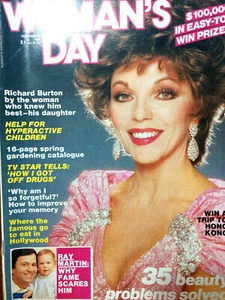 1985 Womans Day Magazine Joan Collins~Richard Burton~Dick Johnson~Rod Stewart - Picture 1 of 12