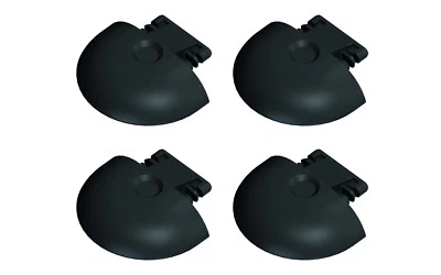 LOADCARE 4x Endkappe Einsteckkappe für Airlineschiene Zurrschiene halbrund Slim Klick