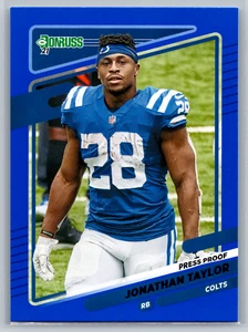 Jonathan Taylor 2021 Panini Donruss Press Proof Blue #150 Indianapolis Colts - Picture 1 of 2