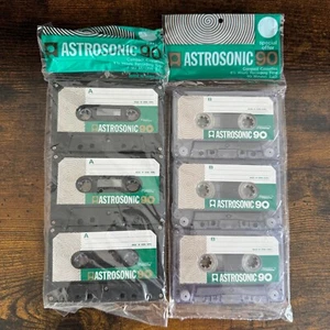 Astrosonic Blank Cassette Tapes NEW Sealed 90 Minutes Made in Hong Kong_Lot of 6 - Picture 1 of 4