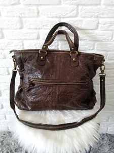 Borsa a tracolla Massimo Dutti in pelle marrone - Foto 1 di 13