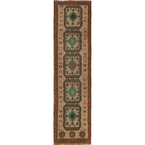 Afghan Traditional Hand Knotted Hallway Oushak Long Runner 2'2 x 9'4 ft - r18348 - Picture 1 of 6
