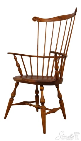 55952EC: WARREN CHAIR WORKS Windsor Style High Comb Back Armchair Cover