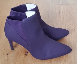 Clarks Laina Violet Aubergine Nubuck Leather Ankle Boots. Size 7D. BNIB! - Picture 1 of 8