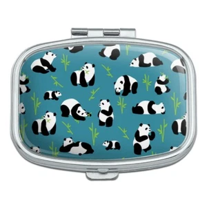 Portapillole rettangolare modello panda e bambù portapillole confezione regalo - Foto 1 di 3