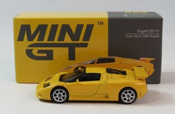 Mini GT MGT00866LHD Bugatti EB110 Super Sport Giallo Bugatti Die Cast 1/64