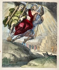 1612 'Vizio libero per diventare virtuoso', Van Veen (1556), quarto, colorato a mano, cla - Foto 1 di 4