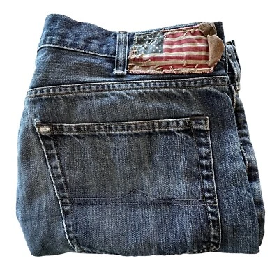 Denim & Supply Ralph Lauren Jeans Blue Straight Denim Flag Logo Measures 39x32 - Image 1 of 4