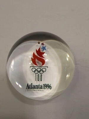 Pisapapeles de vidrio vintage Juegos Olímpicos de Atlanta 1996 Foto 1 de 4
