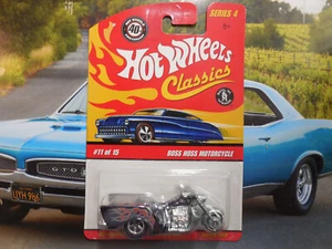 Moto Hot Wheels CLASSICS Serie 4 Boss Hoss 2007 11/15 Nera TRIKE FREE SH - Foto 1 di 3