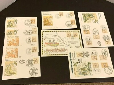 9-FDC-Berlin, Belgium, Osterreich, Europaische Postverbindungen  W/GOLD-V-FINE - Image 1 of 4