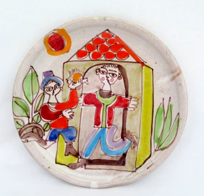 Vintage SIGNED 1970's Giovanni Desimone Italy Pottery Plate  Mint - Image 1 of 4