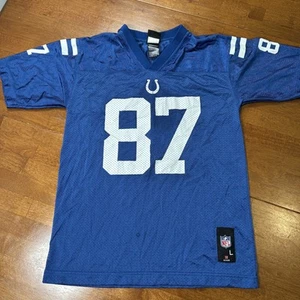 NFL Team Apparel Indianapolis Colts Reggie Wayne Jersey #87 Blue Youth Large - Picture 1 of 14