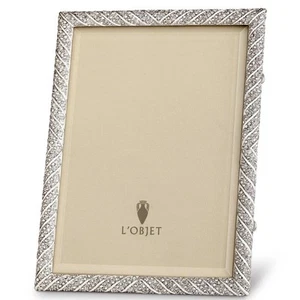 NEW L'Objet Deco Twist Crystal Frame Platinum 13x18cm - Picture 1 of 2