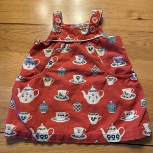 Baby Boden Mädchen 3-6 Monate Cord Pullover Kleid Teekanne Tasse Untertasse Party - Bild 1 von 13