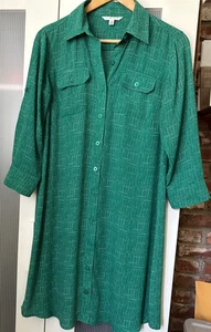 Vestido Cabi Mangas 3/4 Verde Blanco Mangas Lunares Bolsillos Enrollables Delanteros Talla M - Imagen 1 de 4