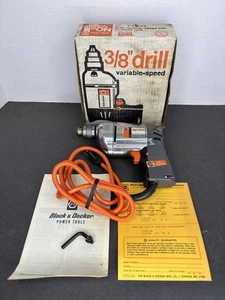 Taladro de velocidad variable NOS Black & Decker 3/8” 7120 con bloqueo de velocidad eléctrico con cable - Imagen 1 de 9