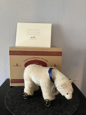 Steiff 420177 Eisbär auf Rädern im Originalkarton, mit Zertifikat - Bild 1 von 4