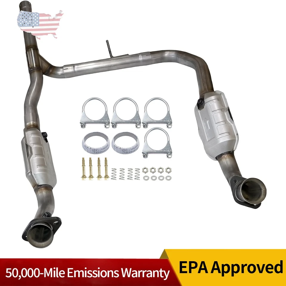 Exhaust Catalytic Converters for 2004-2008 Ford F150 F-150  Lincoln Mark LT 5.4L Foto 1 de 4