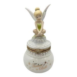 Tinkerbell Disney Cerámica Accesorio Estuche Bisagra Caja 5.9 Pulgadas Alto KATO KOGEI - Imagen 1 de 7