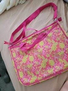 Bolso de Mano LILLY PULITZER Rosa Floral Neopreno Acolchado 15" X 12" Acolchado para Laptop - Imagen 1 de 7
