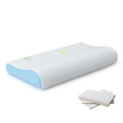 Almohada de espuma viscoelástica para dormir, viaje pequeño, ajustable, transpirable y suave Foto 1 de 4