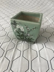 Exklusiver Bonsai aus Seladon (Seto-Zeit, Emaiye, Japan, spätes XIX Jahrhundert) - Bild 1 von 14