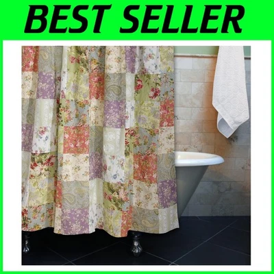 Cortina de ducha de algodón Blooming Prairie Foto 1 de 4