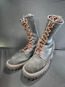 Stivali neri da uomo Nicks Roughhout Logger 10,5 A - Foto 1 di 12