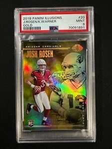2018 Panini Illusions #20 J Rosen K Warner - GOLD /499 - PSA 9