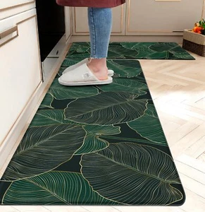 Kitchen Mats For Floor Cushioned Anti Fatigue Mats For Kitchen Floor Green Kitch - Picture 1 of 7