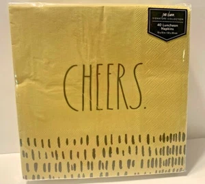 "Serpientes de almuerzo Rae Dunn~""CHEERS""~ doradas 40 unidades~13"" x 13""~Nuevas selladas de fábrica - Imagen 1 de 4