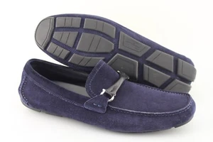 Herren Salvatore Ferragamo "Granprix" Marineblau Leder Halbschuhe Größe US 11 - 2E - Bild 1 von 7