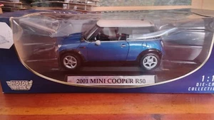 Motor Max 2001 Mini Cooper R50 Blue Diecast Scale 1:18 - Picture 1 of 6