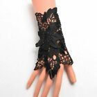 Victorian Women Accessory Vintage Girls Black Lace Floral Wrist Cuff Bracelet