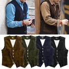 Soft Waistcoat Corduroy Vest Men Bussiness Blazer Vest Corduroy Sleeveless/ Coat